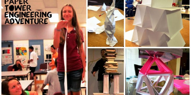 TAME Engineering Adventure: Paper Tower Challenge! This is a classic challenge, and a great way to teach kids of any age about collaboration, experimentation, and the value of learning from others.