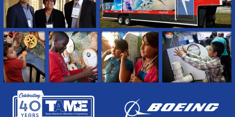 Boeing Supports Students in STEM with $100K - For more than a decade, Boeing has been a stalwart supporter of the programs and other STEM education initiatives offered by the Texas Alliance for Minorities in Engineering (TAME). This year, we thank Boeing for a generous $100,000 donation, which will go miles—literally—towards bringing STEM experiences like the TAME Trailblazer to communities all across Texas.